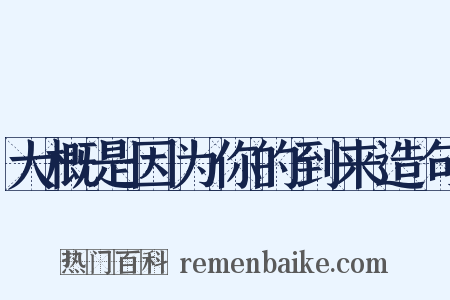 大概是因为你的到来造句是什么意思的图片